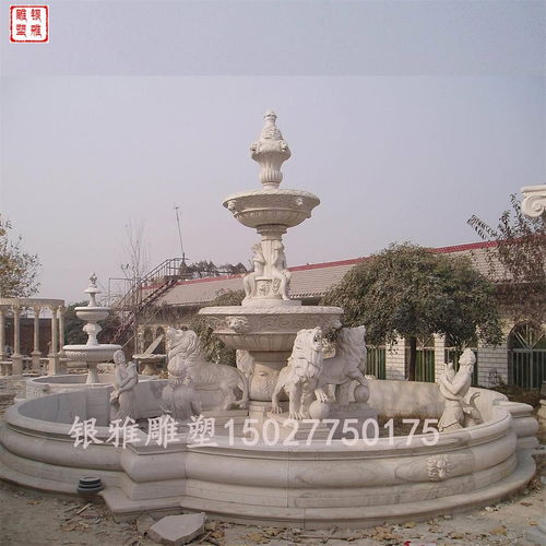 甘南漢白玉石雕噴泉 戶外景觀的藝術與永恒